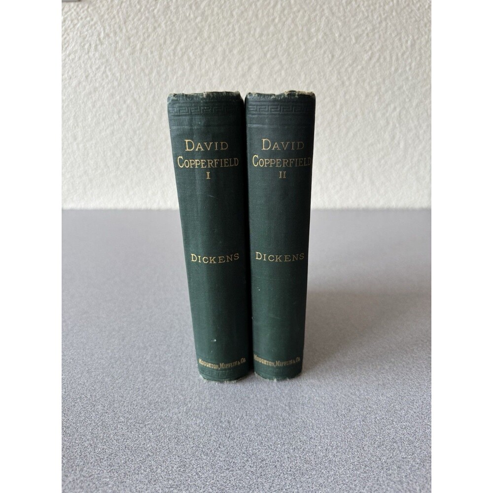 Charles Dickens David Copperfield 2 Volume Set Houghton Mifflin 1877 Illustrated